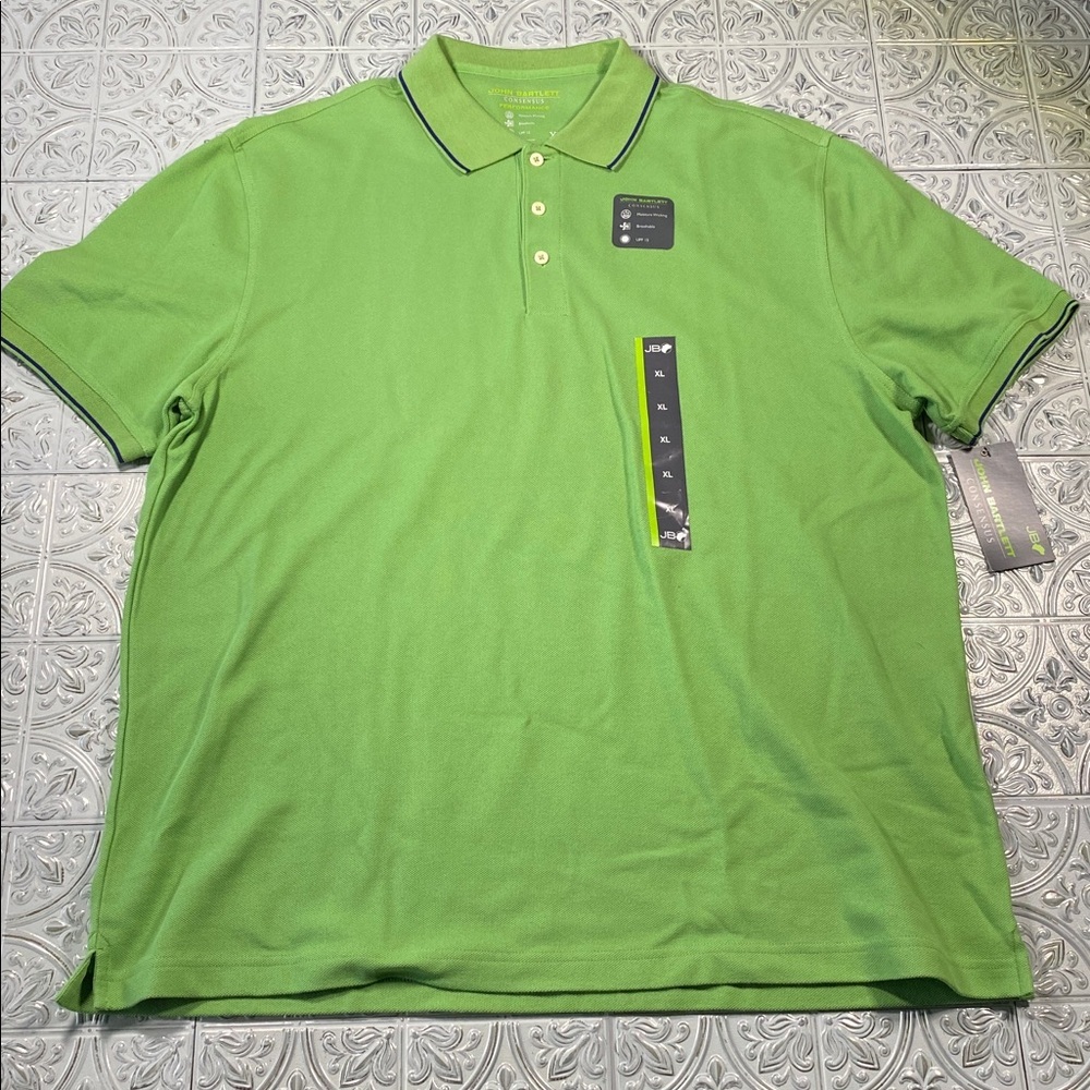 John Bartlett Consensus Lime Green Golf Polo XL NWT